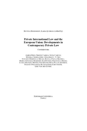 Private International Law and the European Union: Developments in Contemporary Private Law